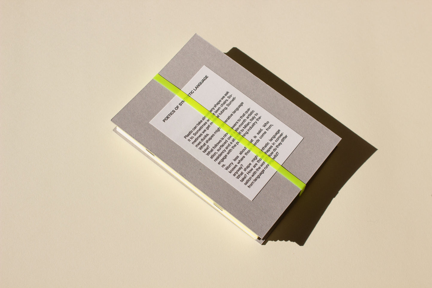 Poetics of Synthetic Language