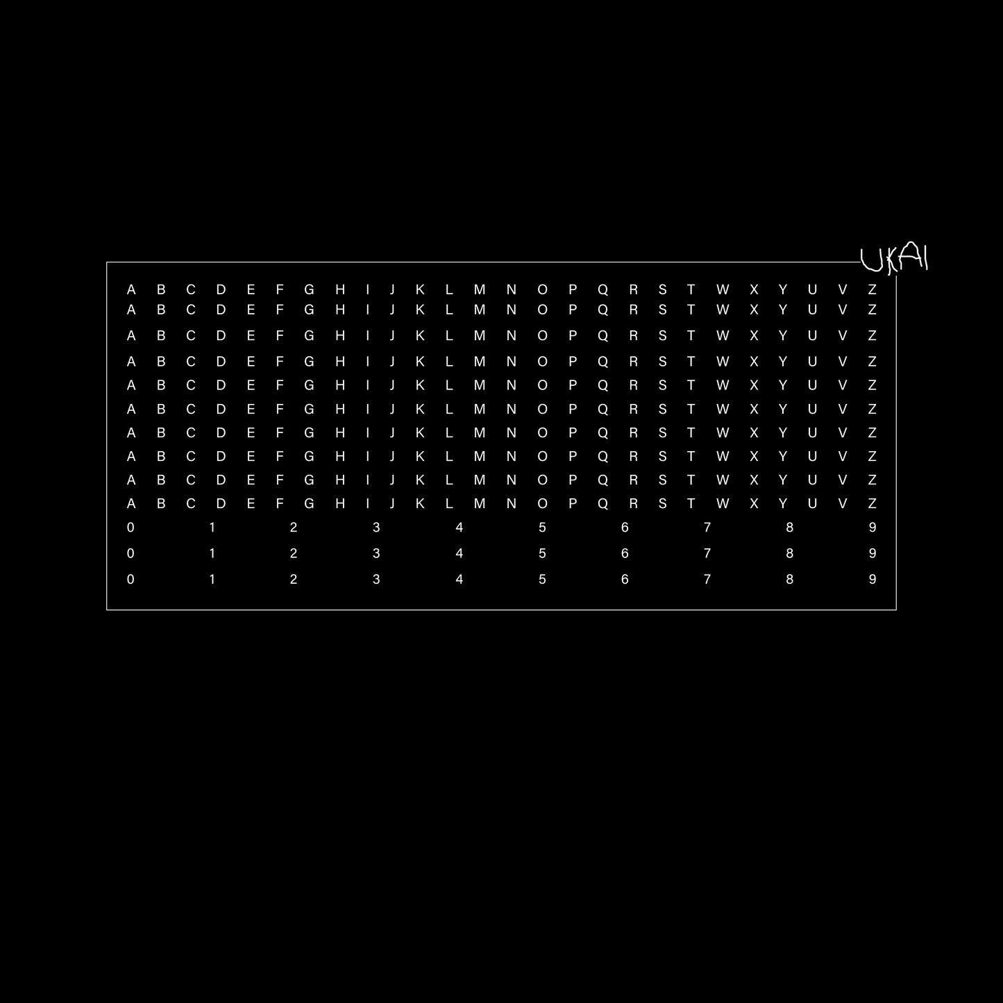 UKAI Punch-card T-Shirts